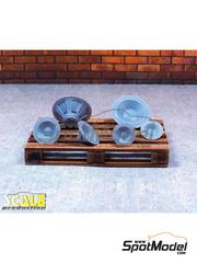 USCP 24P080: Rims and tyres set 1/24 scale - Dunlop Racing
